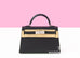 Hermes Mini Kelly II 20 Black Epsom Palladium Hardware