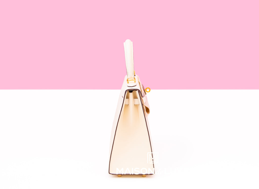 Hermes Pink Rose Sakura Lipstick HSS Sellier Kelly 25 Chèvre Handbag –  MAISON de LUXE