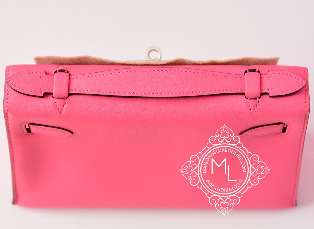 Hermes Rose Lipstick Pink Mini Kelly II 20 Epsom Pochette Clutch Bag –  MAISON de LUXE