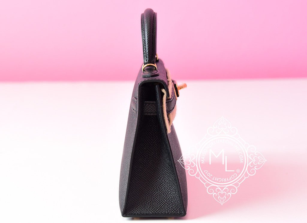 Hermès HERMES Mini Kelly bags 20 in black leather - 101214 ref.943893 -  Joli Closet