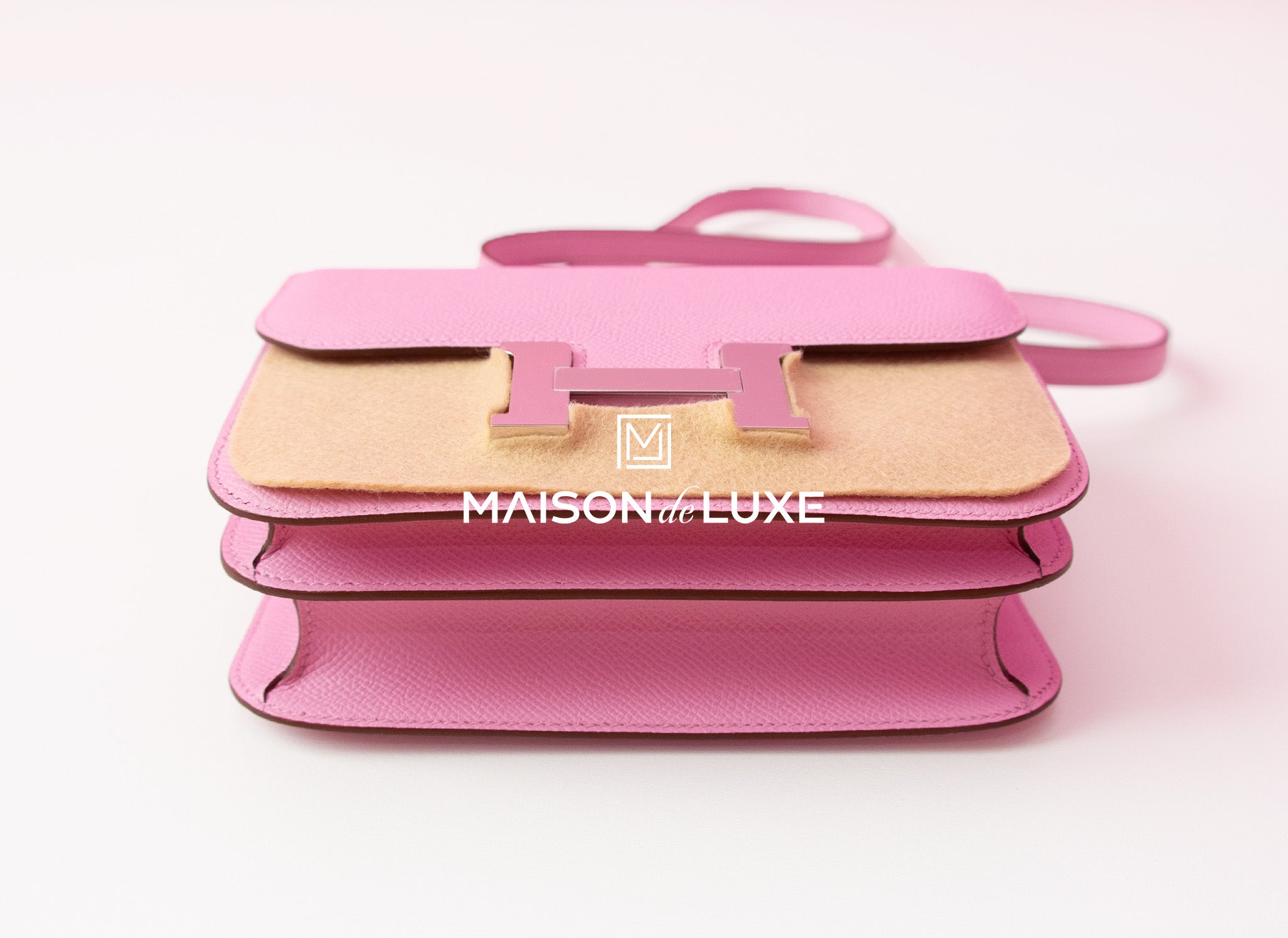 Hermes Constance Mini 18 Mauve Sylvestine Pink Epsom Handbag - MAISON de  LUXE