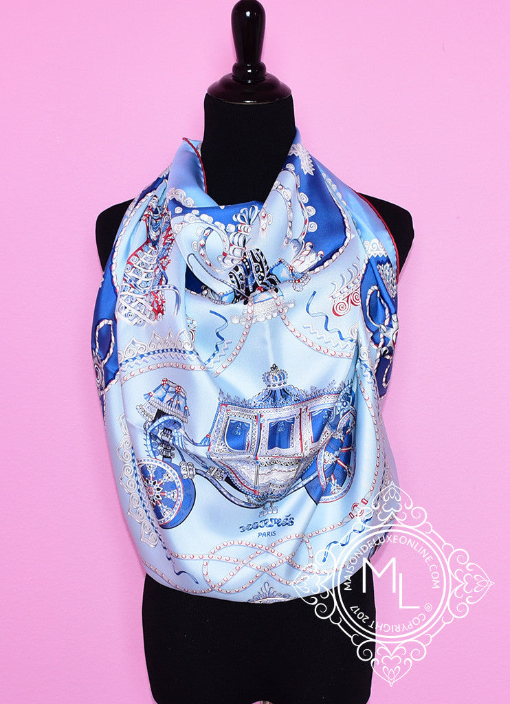 Hermes Blue Bow Tie Twilly Scarf Shawl Wrap for Birkin Kelly Constance –  MAISON de LUXE