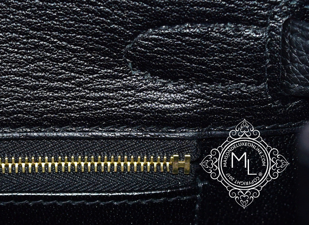 Hermès Birkin 30 Noir (Black) Tadelakt Gold Hardware GHW — The French Hunter
