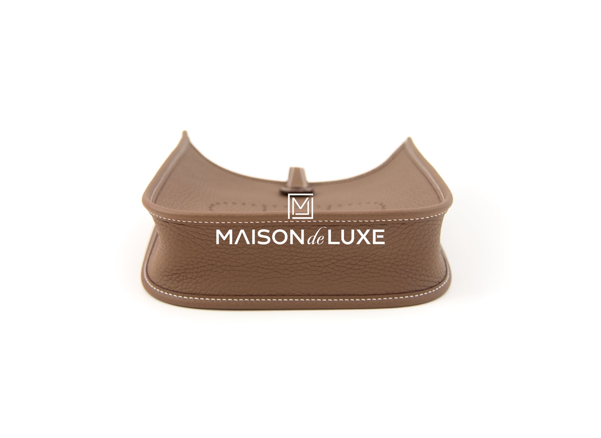 Hermès Evelyne Rouge Sellier Clemence Mini TPM Gold Hardware, 2021 (Like New), Purple Womens Handbag