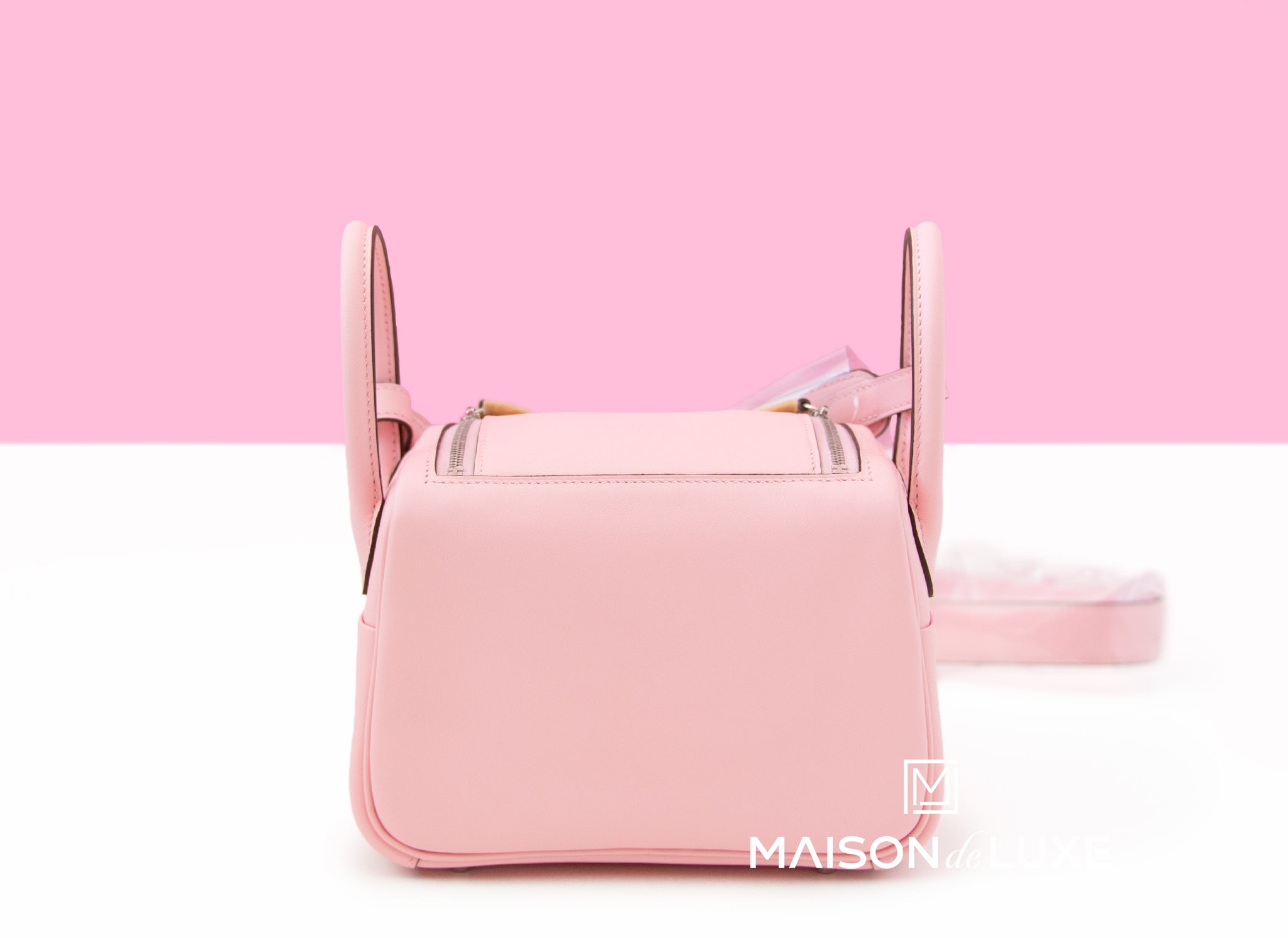 Inspired Lindy Bag | Real Leather Luxury Handbags Small-18 cm / Rose Pink