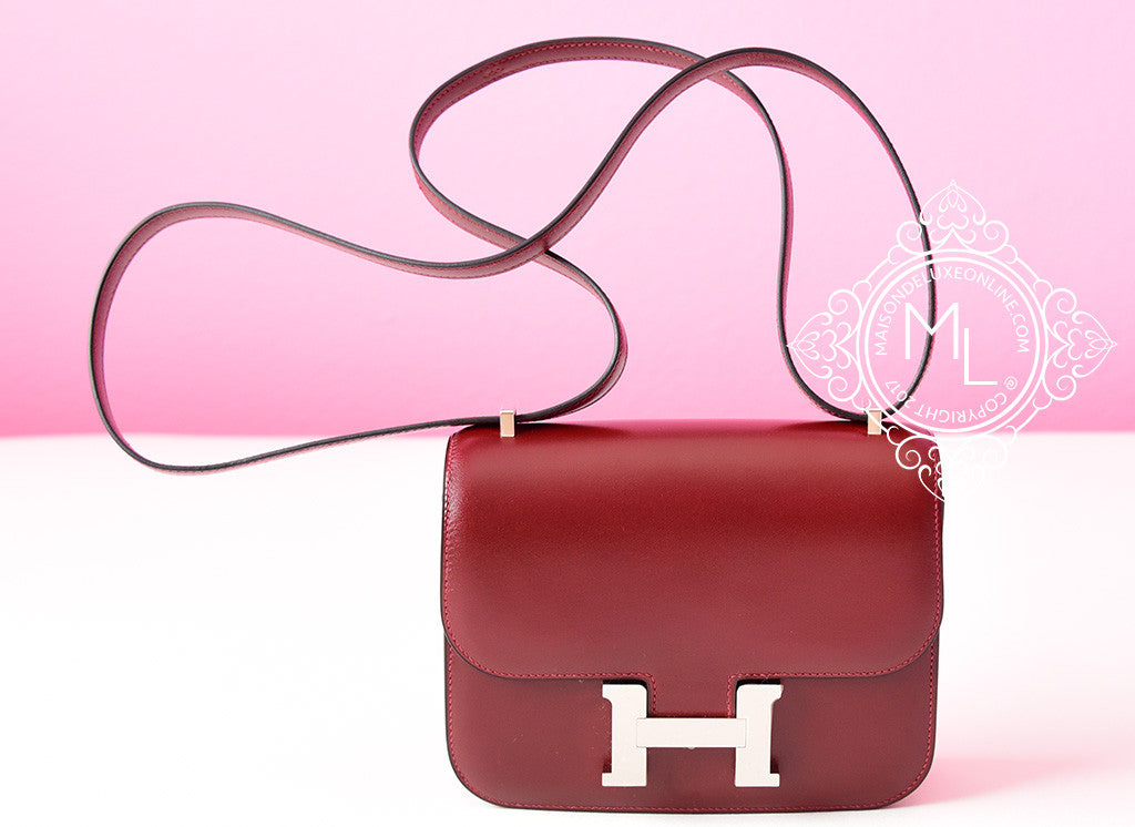 Crimson Hermes Constance bag 18
