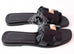 Hermes Womens Clous Pyramides Black Oran Sandal Slipper 36 Shoes