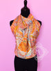 Hermes Peach Green Twill Silk 90 cm Le Jardin de la Maharani Scarf