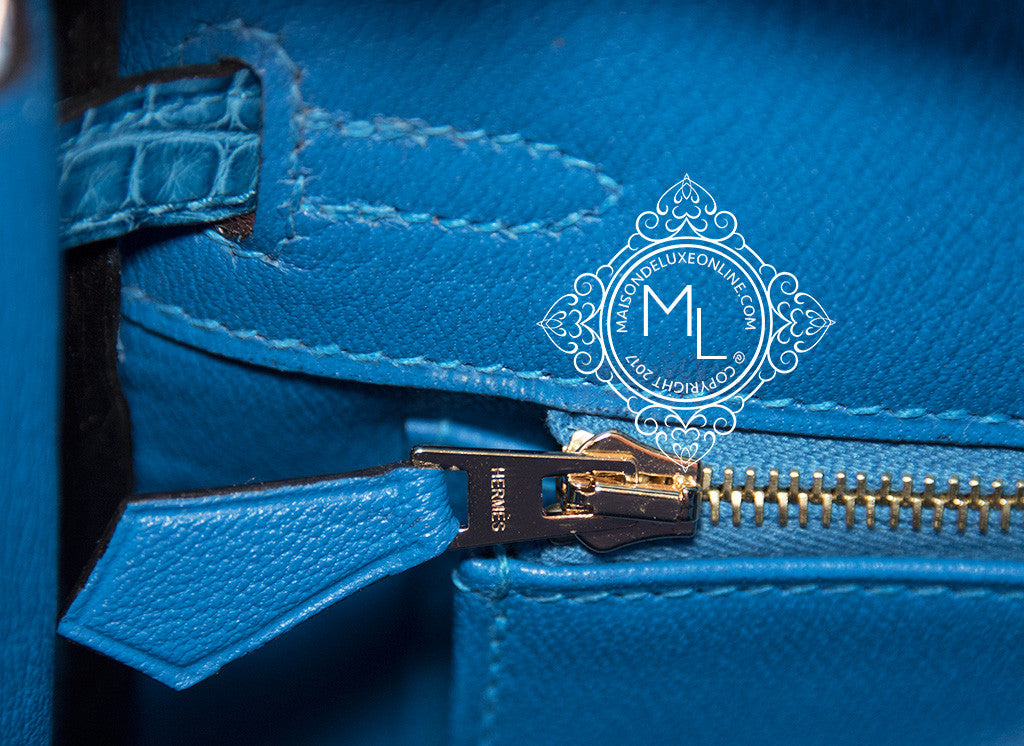 Mykonos Blue Ostrich Birkin 25 Gold Hardware, 2020, Handbags & Accessories, 2021