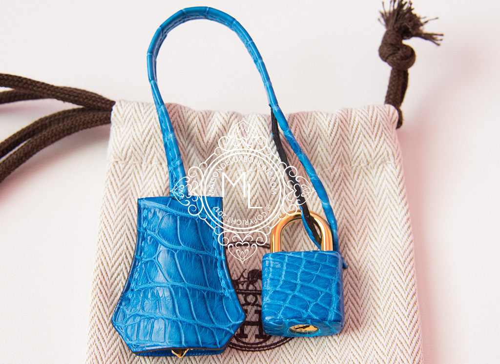 Hermes Birkin 30 Taurillon Clemence Mykonos Blue GHW Handbag
