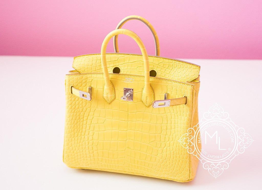 Hermes Noir Black Crocodile Gold Birkin 25 Handbag Kelly Bag Constance –  MAISON de LUXE