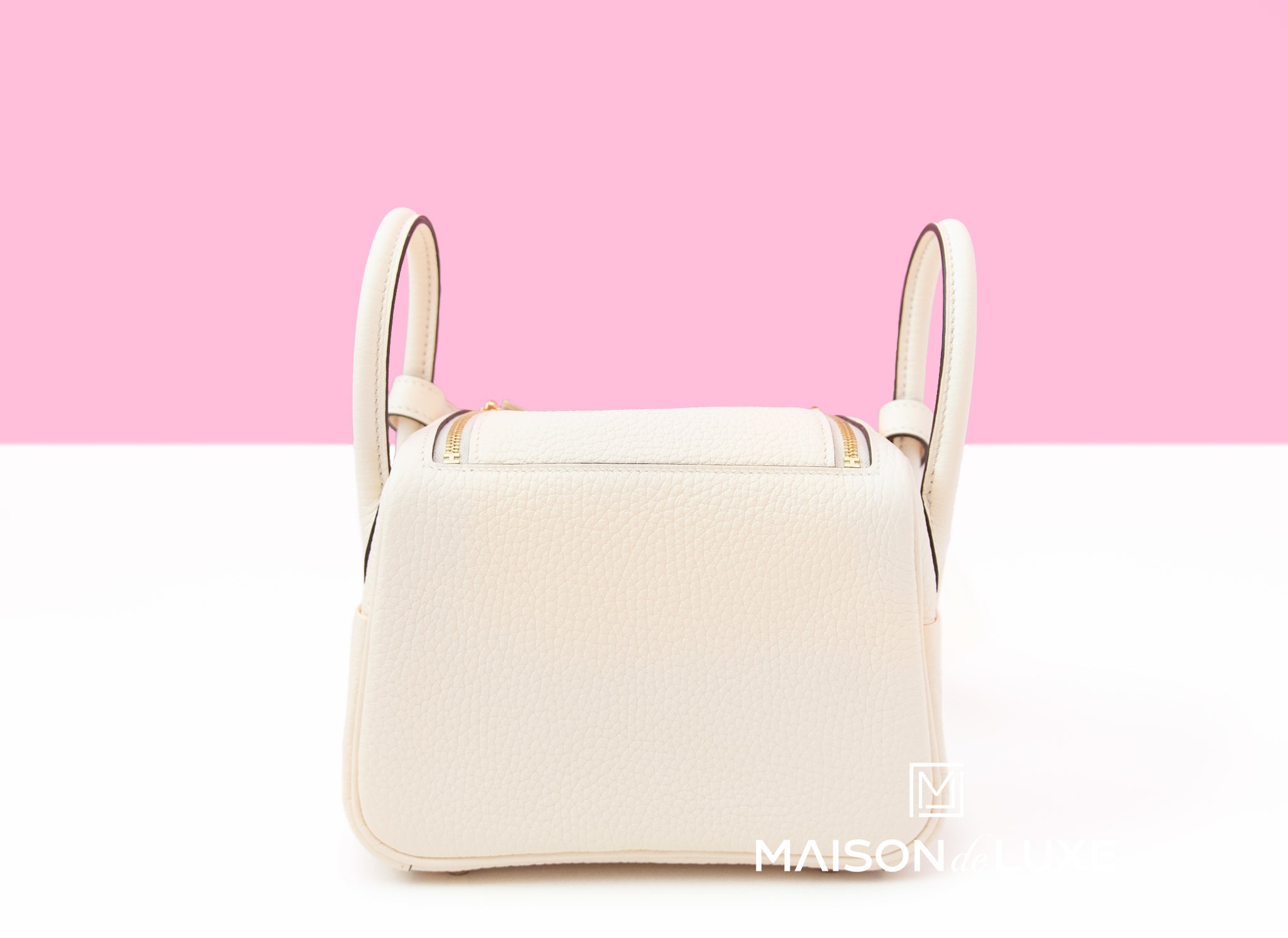 Hermes Nata I2 Cream Clemence Mini Lindy Handbag Bag – MAISON de LUXE