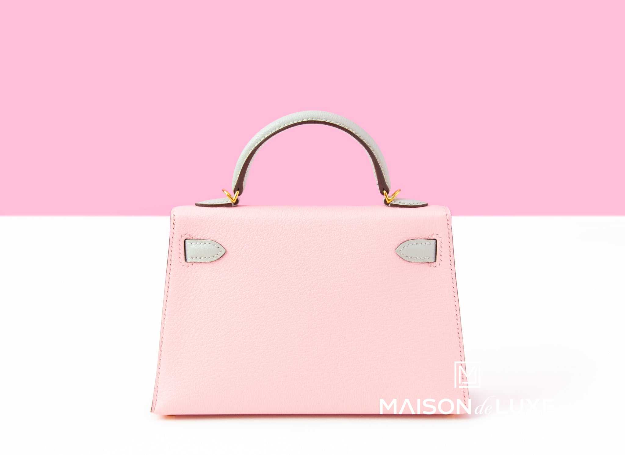 Hermès Mini Kelly II Sellier 20 - Pink Handle Bags, Handbags - HER513563