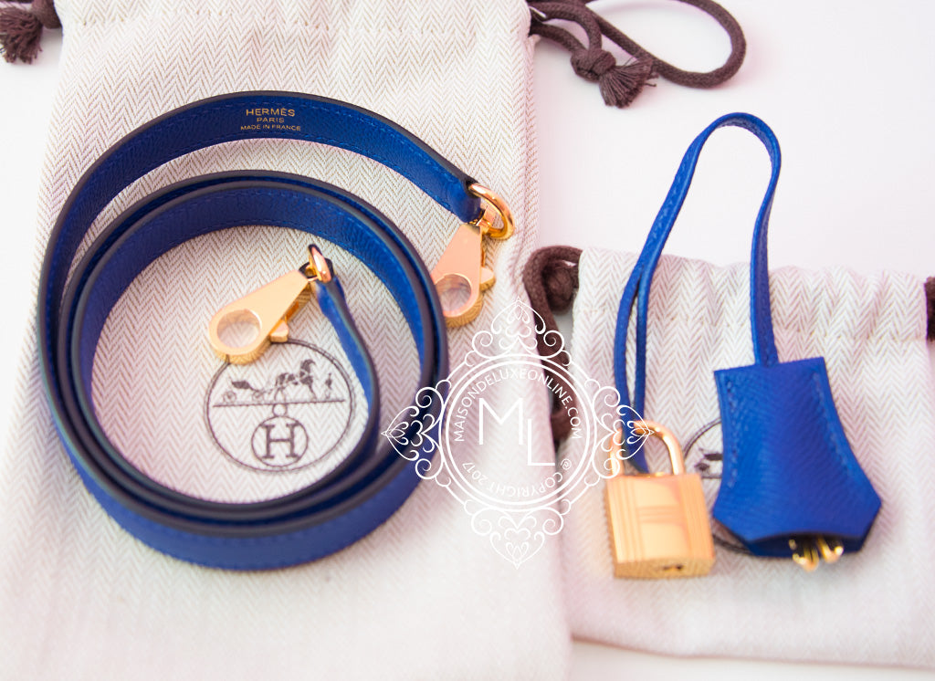 Hermès Kelly HSS 25 Gris Mouette/Bleu Electrique Sellier Epsom Palladi —  The French Hunter