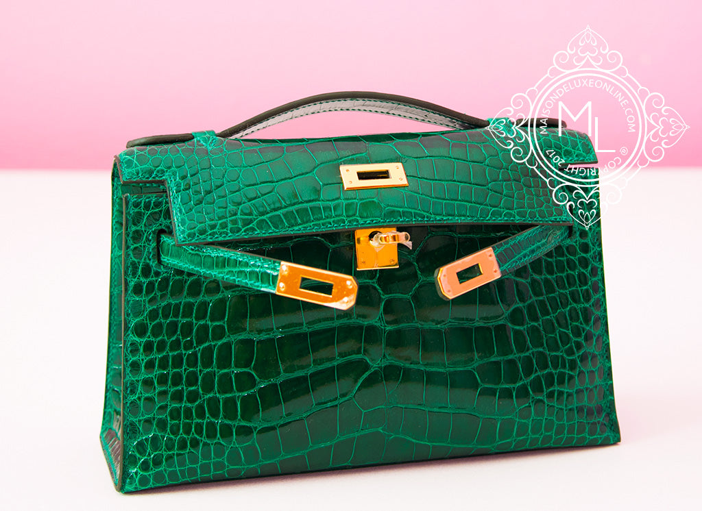 Hermes Kelly Bag Green Crocodile | 3D model