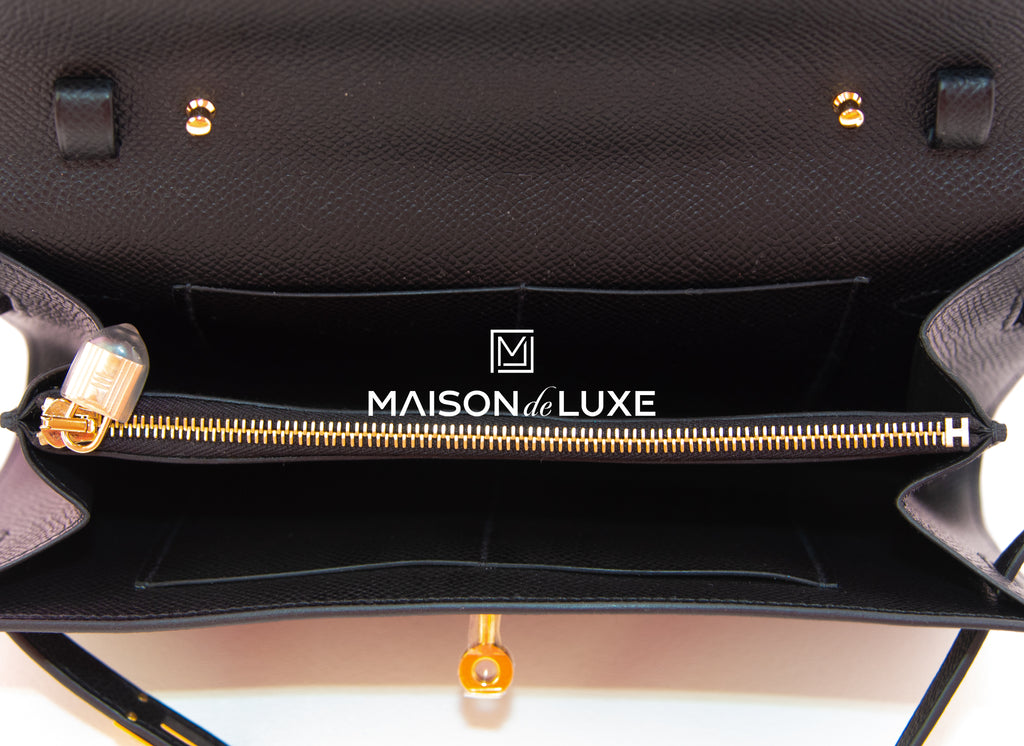 Hermes Noir Black Veau Box Bearn Long Wallet Clutch - MAISON de LUXE