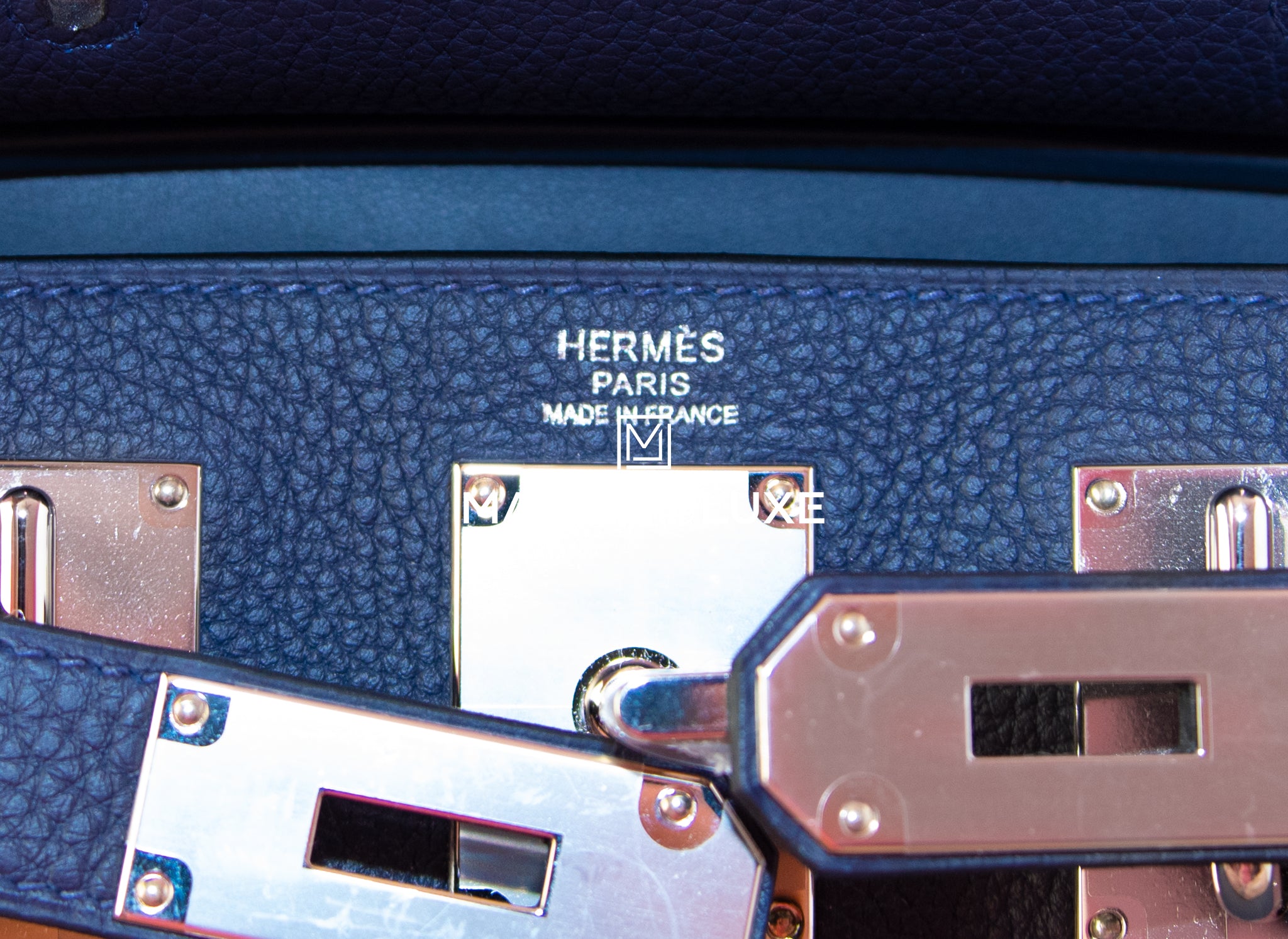 Hermes HAC A Dos PM Blue Nuit Togo Backpack Bag – MAISON de LUXE